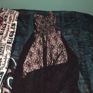 Black & grey/ silver laced dress perfect for prom